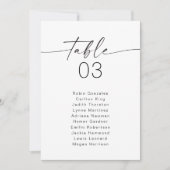 BLAIR 現代ボーホー テーブル シーティング チャート カード (正面)