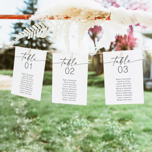 BLAIR 現代ボーホー テーブル シーティング チャート カード