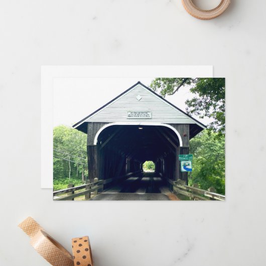 Blair Covered Bridge ノートカード (正面/裏面インサイチュ)