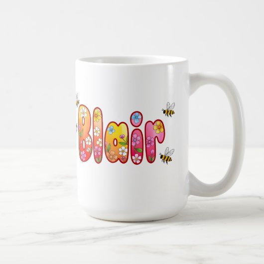 Blair - Floral and Bee Design Mug コーヒーマグカップ (右)