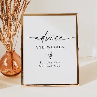BLAIR Modern Boho Advice and Wishes for Newlyweds ポスター