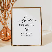 BLAIR Modern Boho Advice and Wishes for Newlyweds ポスター
