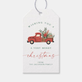 BLAIR Scandinavian Red Car Tree Christmas ギフトタグ