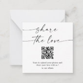 BLAIREモダン共有ザ・ラブQRコードテーブルカード ノートカード (正面)