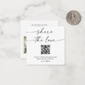 BLAIREモダン共有ザ・ラブQRコードテーブルカード ノートカード (正面/裏面インサイチュ)