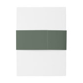 Blaire Moss Green モダンウェディング 招待状ベリーバンド (裏面例)