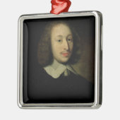 Blaise Pascalのポートレート メタルオーナメント (左)