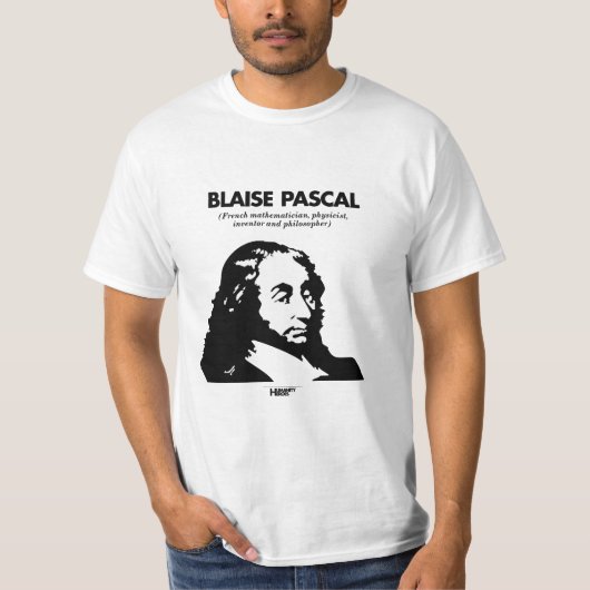 Blaise Pascalの白のTシャツ Tシャツ (正面)