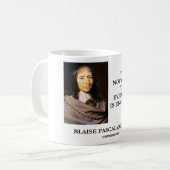 Blaise Pascalはすべてが不確か確信しています コーヒーマグカップ (正面左)