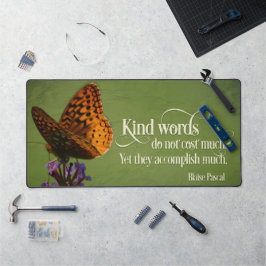 Blaise Pascal感動的引用文「やさしい言葉」 デスクマット