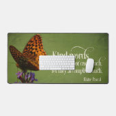 Blaise Pascal感動的引用文「やさしい言葉」 デスクマット (キーボード&マウス)