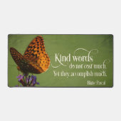 Blaise Pascal感動的引用文「やさしい言葉」 デスクマット (正面)