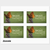 Blaise Pascal感動的引用文「やさしい言葉」 長方形シール (シート)