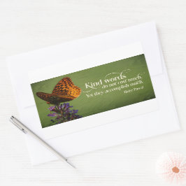 Blaise Pascal感動的引用文「やさしい言葉」 長方形シール