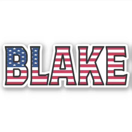 Blake Name Vorname USA Sticker Stickerset シール (正面)