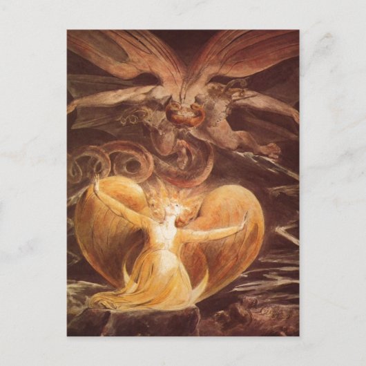 Blake, William Der gro?e Rote Drache und die mit d ポストカード (正面)