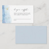 BLAKELYほこりっぽいブルーウォーター色おむつラッフルチケット プレイスカード (正面/裏面)