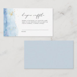 BLAKELYほこりっぽいブルーウォーター色おむつラッフルチケット プレイスカード