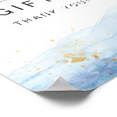 BLAKELYスカイブルーウォーターカラーカード&ギフトサイン ポスター (角)