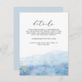 BLAKELYスカイブルーウォーター結婚カラー詳細カード 招待状 (正面/裏面)