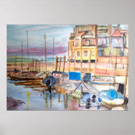 Blakeney Harbour in Norfolk ポスター