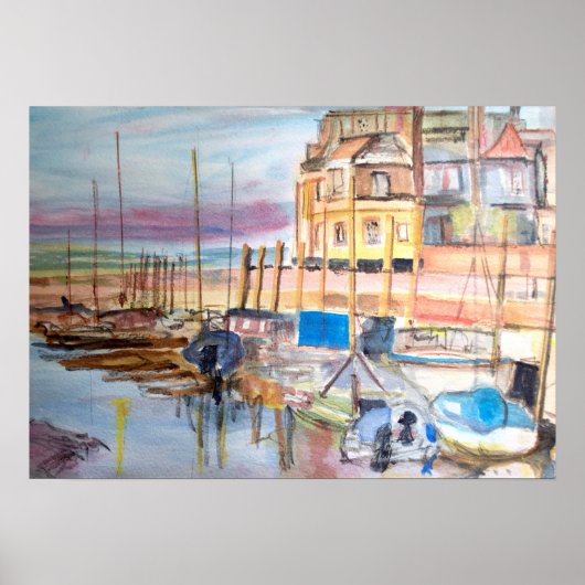 Blakeney Harbour in Norfolk ポスター (正面)