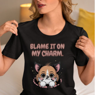 Blame It On My Charm Puppy トライブレンドＴシャツ