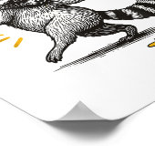 Blame It On The Alcohol Drunk Raccoon Meme Trashed ポスター (角)