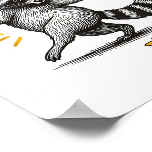 Blame It On The Alcohol Drunk Raccoon Meme Trashed ポスター (角)