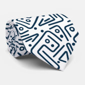 blanca con linneas redondealas azules ネクタイ (ロール)