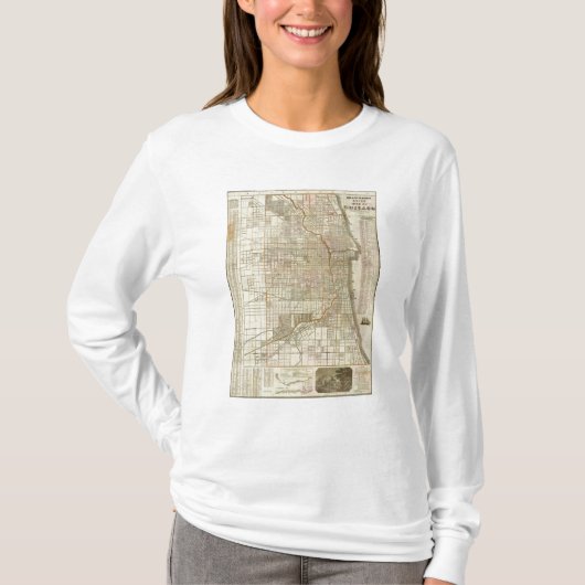 Blanchardのシカゴのガイドの地図 Tシャツ (正面)