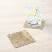 Blanchardのシカゴの地図 スクエアペーパーコースター (インサイチュ)