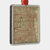 Blanchardのシカゴの地図 メタルオーナメント (右)