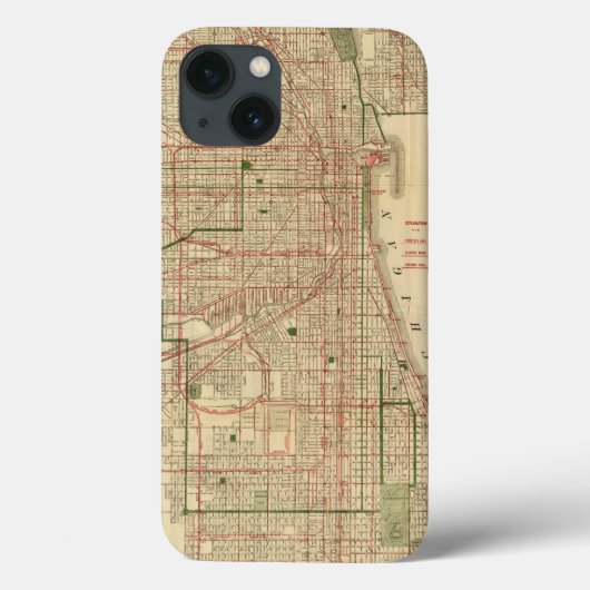 Blanchardのシカゴの地図 Case-Mate iPhoneケース (裏面)