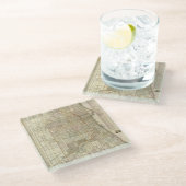 Blanchardのシカゴ2のガイドの地図 ガラスコースター (アングル)