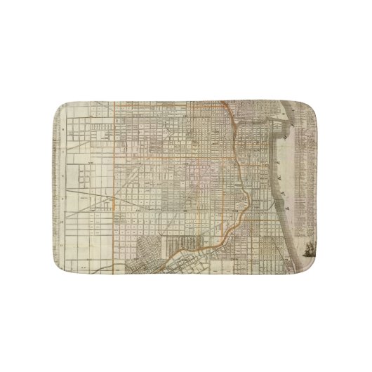 Blanchardのシカゴ2のガイドの地図 バスマット (正面)