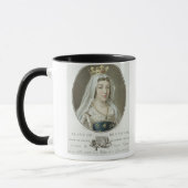 Blanche de Castilleの(1185-1252年の) engravのポートレート マグカップ (左)