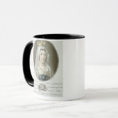 Blanche de Castilleの(1185-1252年の) engravのポートレート マグカップ (正面左)