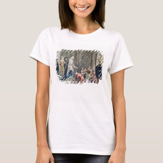 Blanche de Castille (1185-1252)パリを分割 Tシャツ (正面)