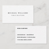 BLANCO PERLA CREMA ELEGANTE CLASICO PROFESIONAL 名刺 (正面/裏面)