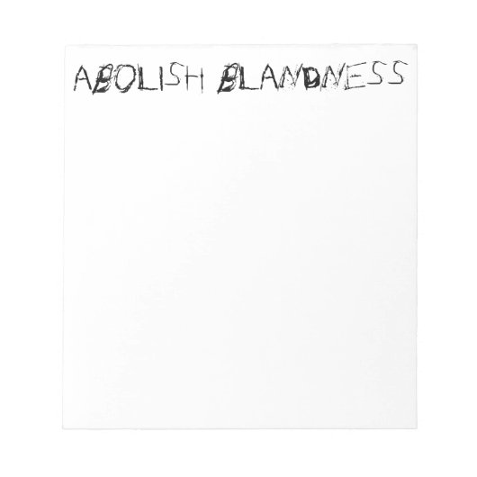 BLANDNESSメモ帳を廃止する ノートパッド (正面)