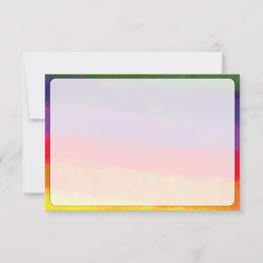 Blank All Occasion Bordered Watercolor ノートカード (正面)