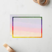 Blank All Occasion Bordered Watercolor ノートカード (正面/裏面インサイチュ)