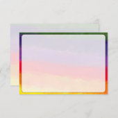 Blank All Occasion Bordered Watercolor ノートカード (正面/裏面)