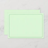 Blank All Occasion Green Bordered ノートカード (正面/裏面)