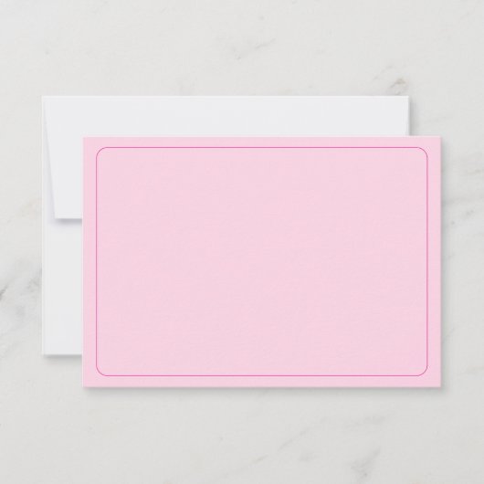 Blank All Occasion Pink Border ノートカード (正面)