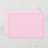 Blank All Occasion Pink Border ノートカード (正面/裏面)
