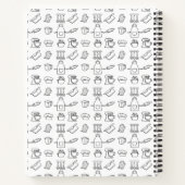 Blank B&W Cookbook Write Your Own Favorite Recipe  ノートブック (裏面)