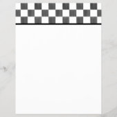 Blank Black and White Checkerboard Letterhead チラシ (正面)