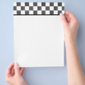 Blank Black and White Checkerboard Letterhead チラシ (手)